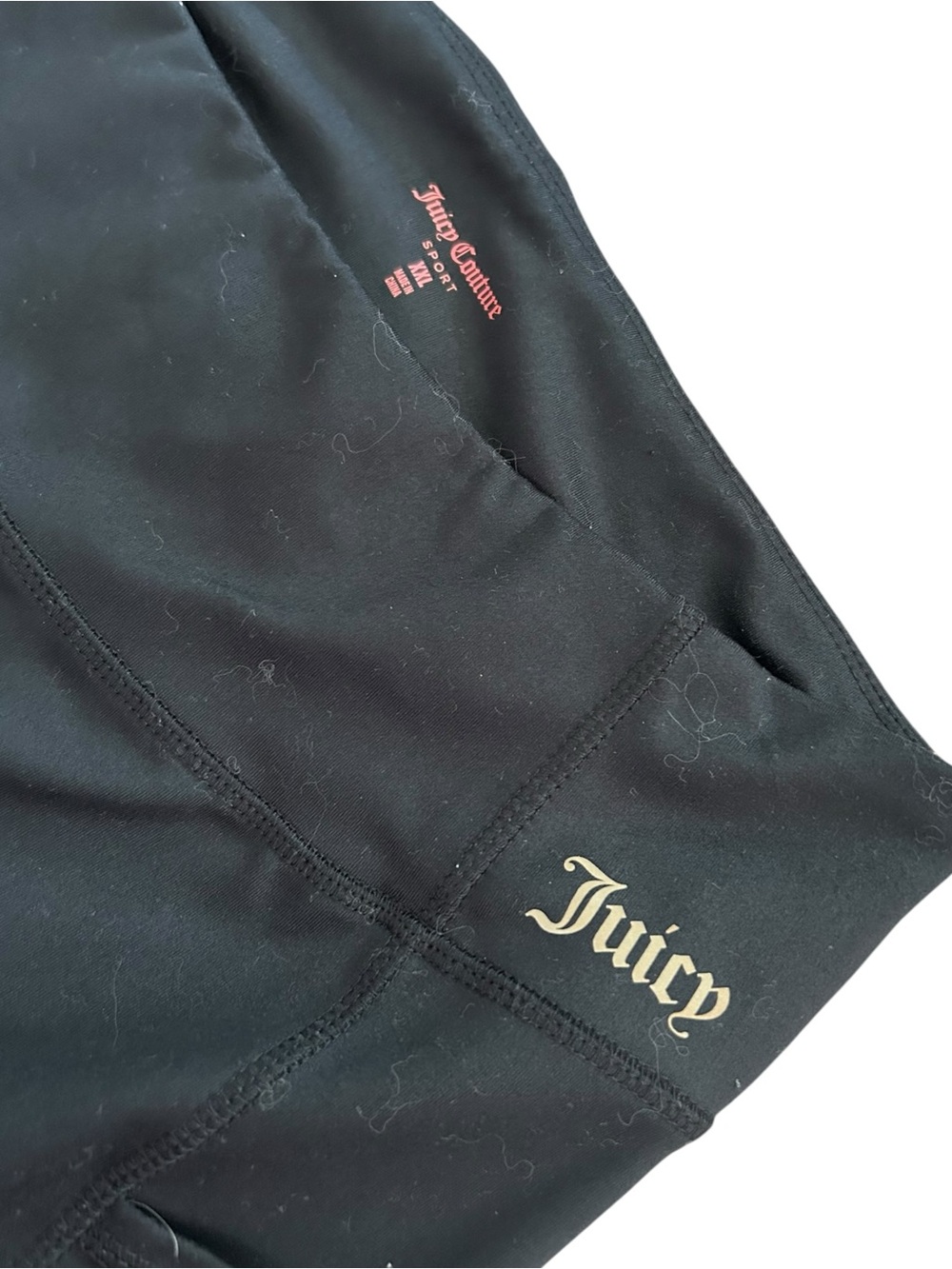 Juicy Couture Black Athletic Shorts with Gold Logo
